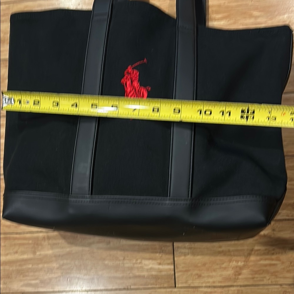 Polo by Ralph Lauren Black Tote with Red Polo Logo - Picture 2 of 6